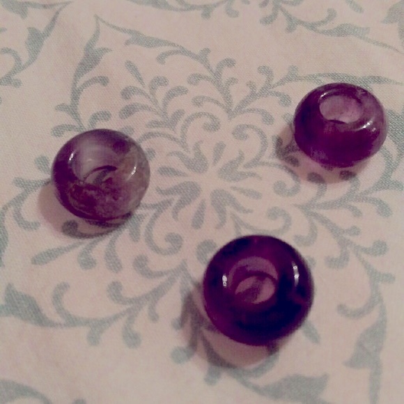 GENUINE AMETHYST ABACUS CHARM BEAD - Picture 2 of 5